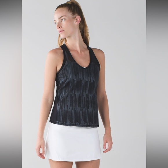 Lululemon Racerback Scratch Top Match Black Pattern 4 - Picture 2 of 8